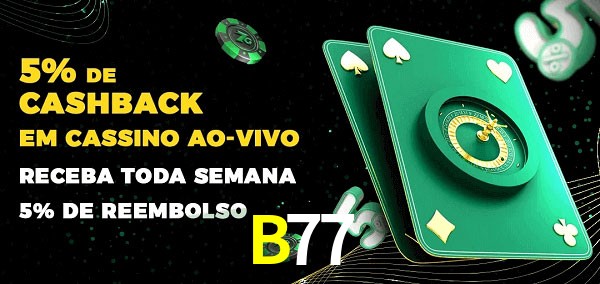 Promoções do cassino ao Vivo B77